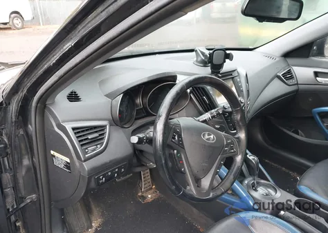 2014 Hyundai Veloster Turbo W/Blue from USA, damaged, VIN KMHTC6AEXEU197966